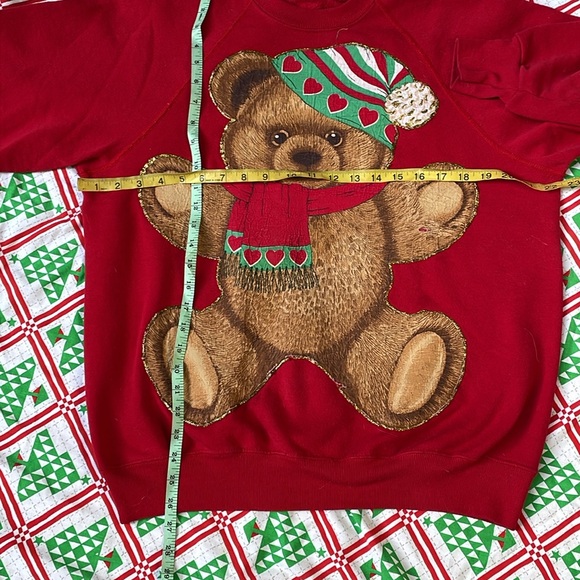 Vintage Teddy Bear Christmas Sweater - Picture 2 of 7